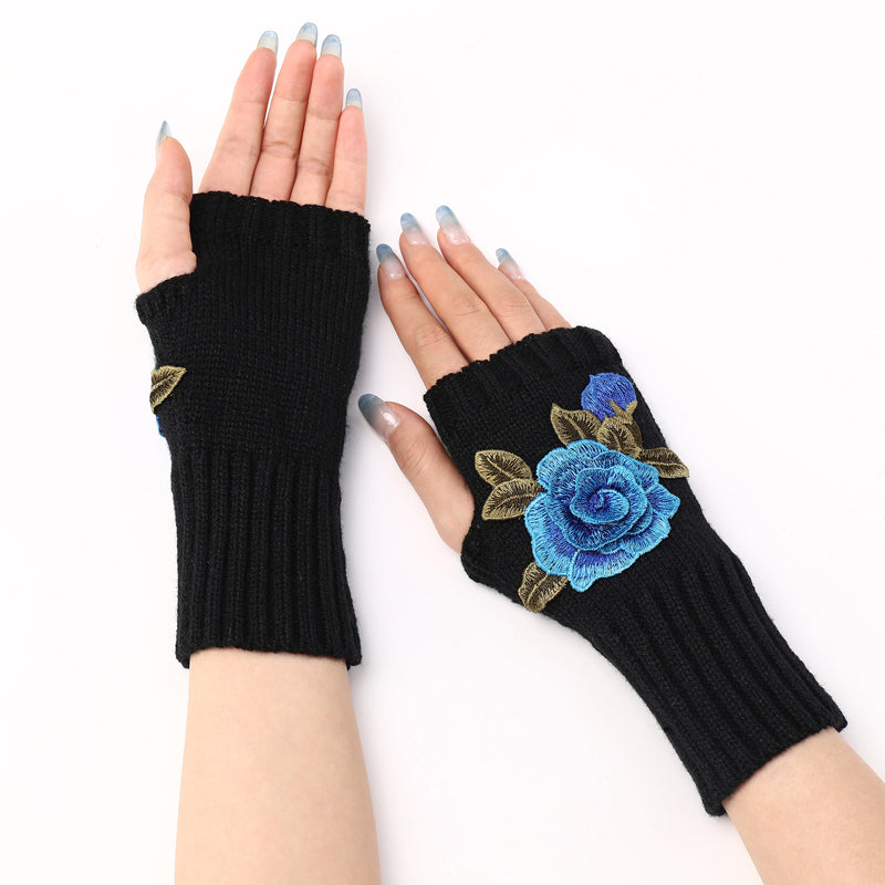 Warm Flower Gloves