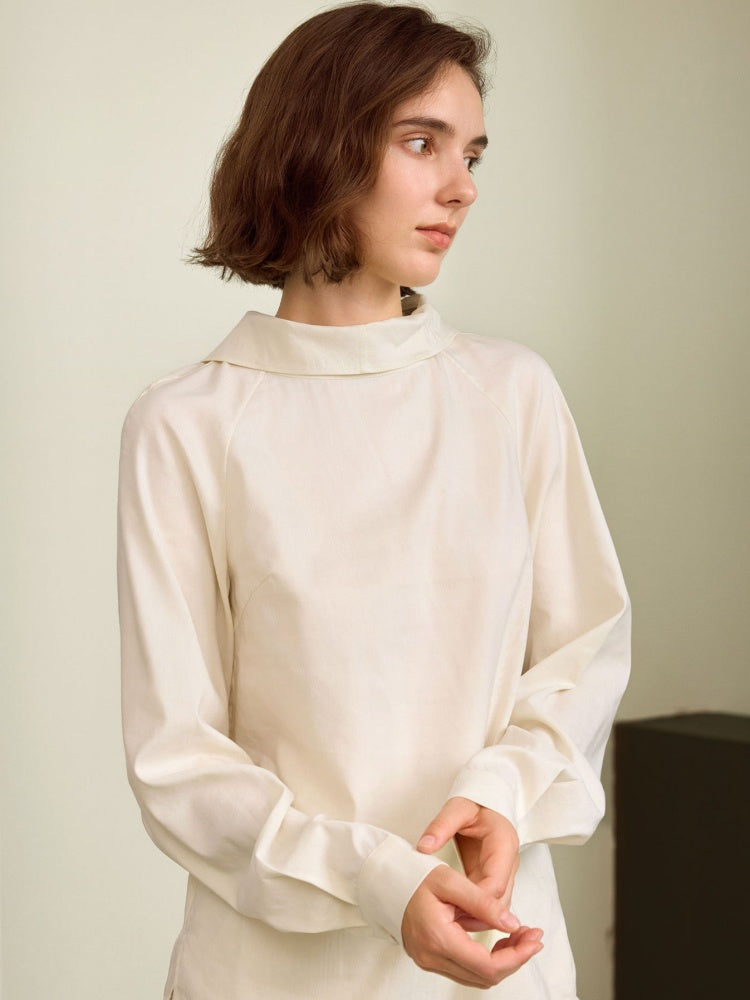 Breathable Linen-Blend Sun Protection top