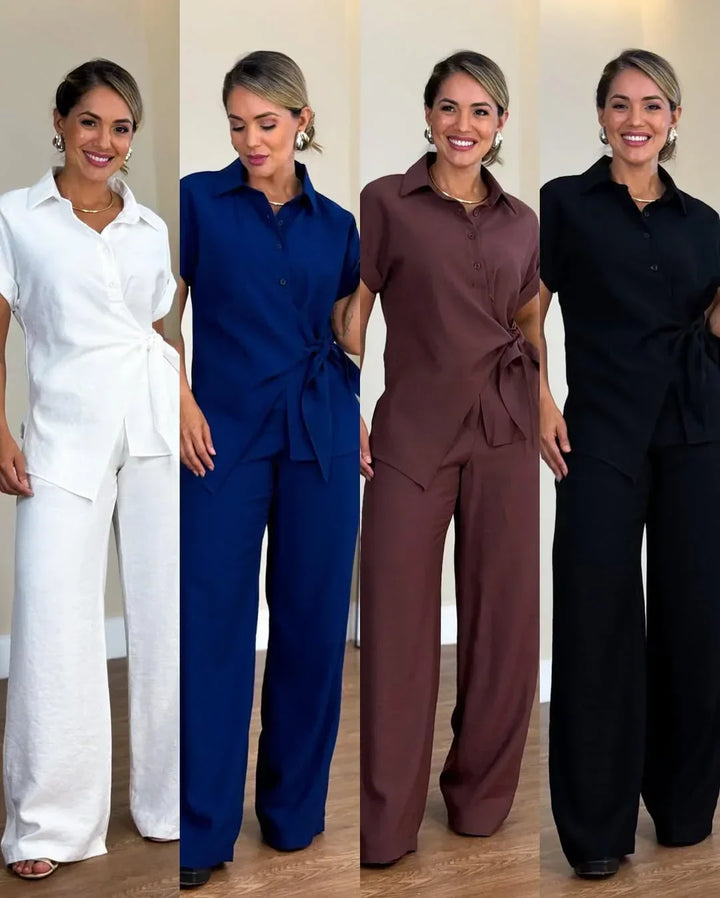 Lorie – Elegant Two-Piece Set with Front Tie