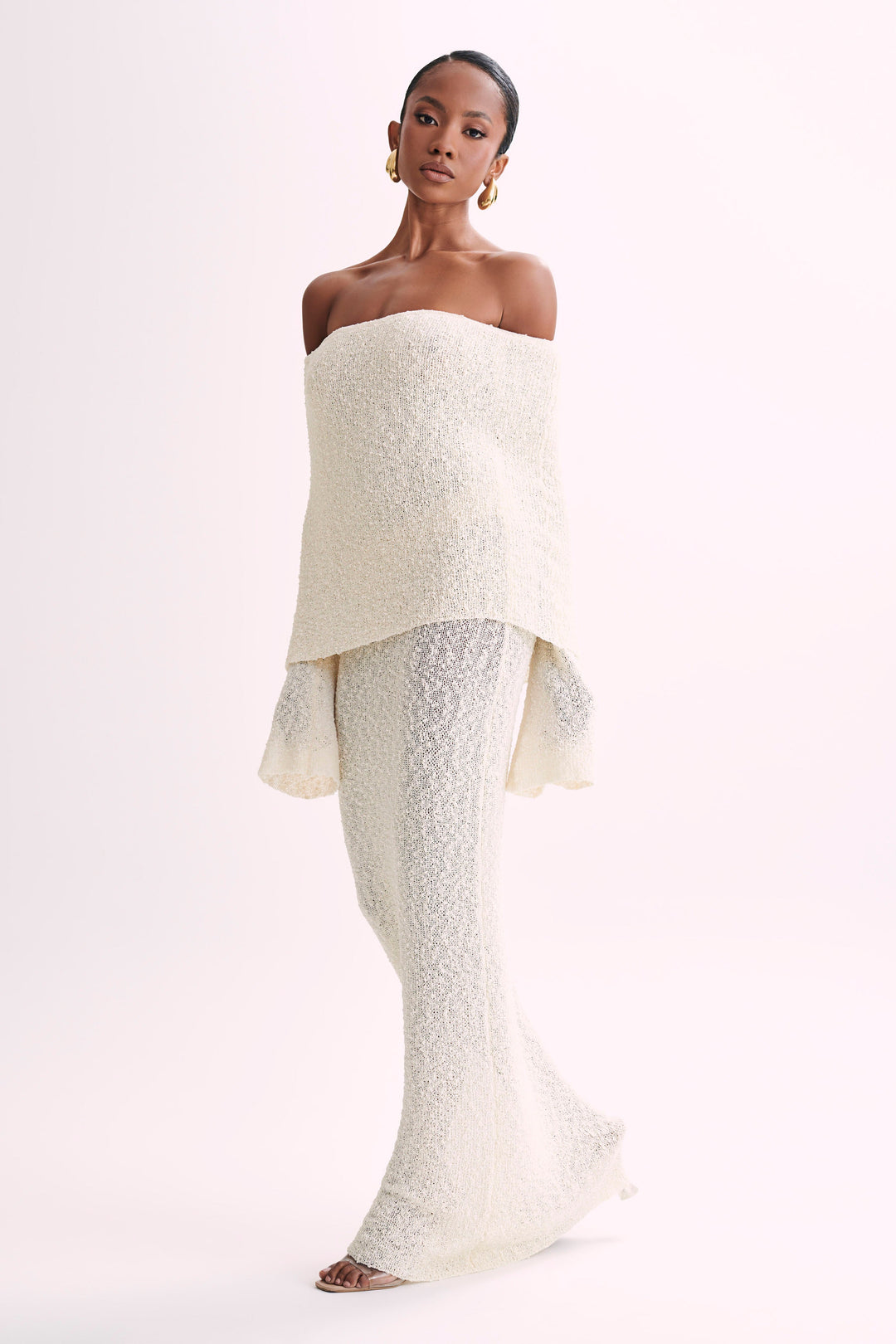 Women's Elegant Off-Shoulder Maxi Dress for Evenings