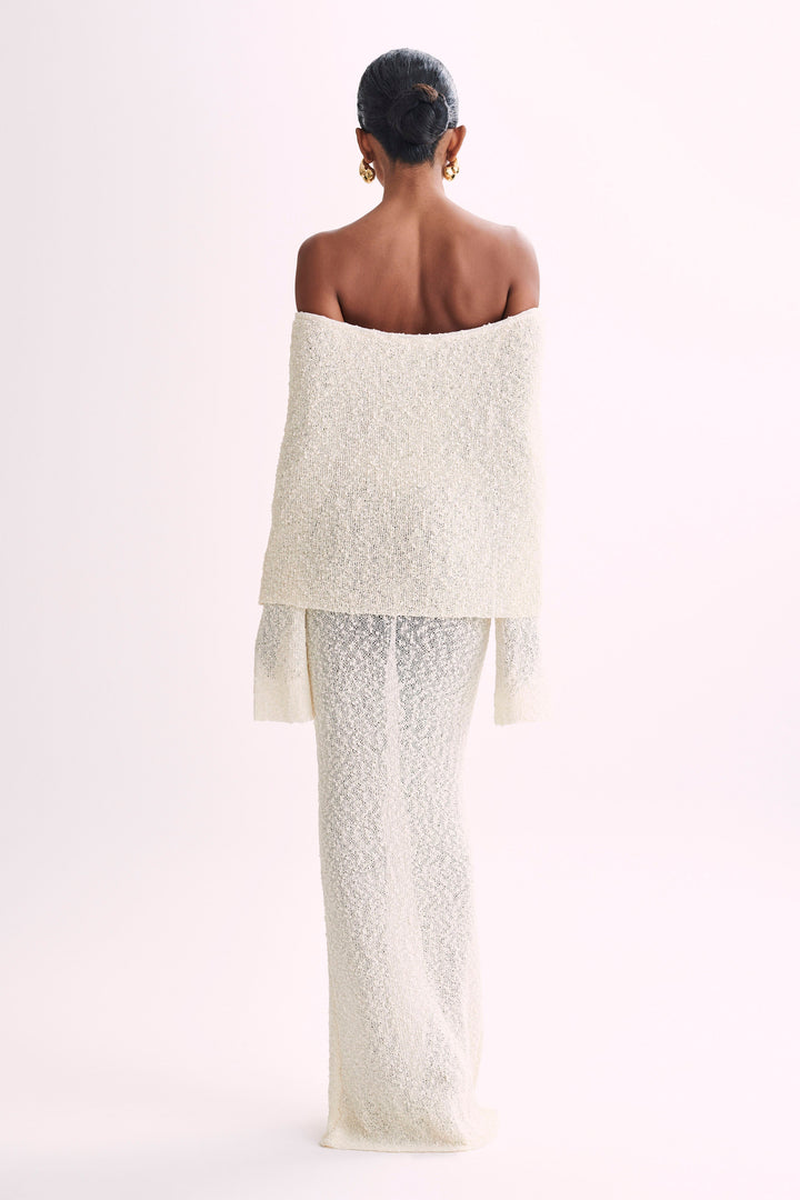 Women's Elegant Off-Shoulder Maxi Dress for Evenings