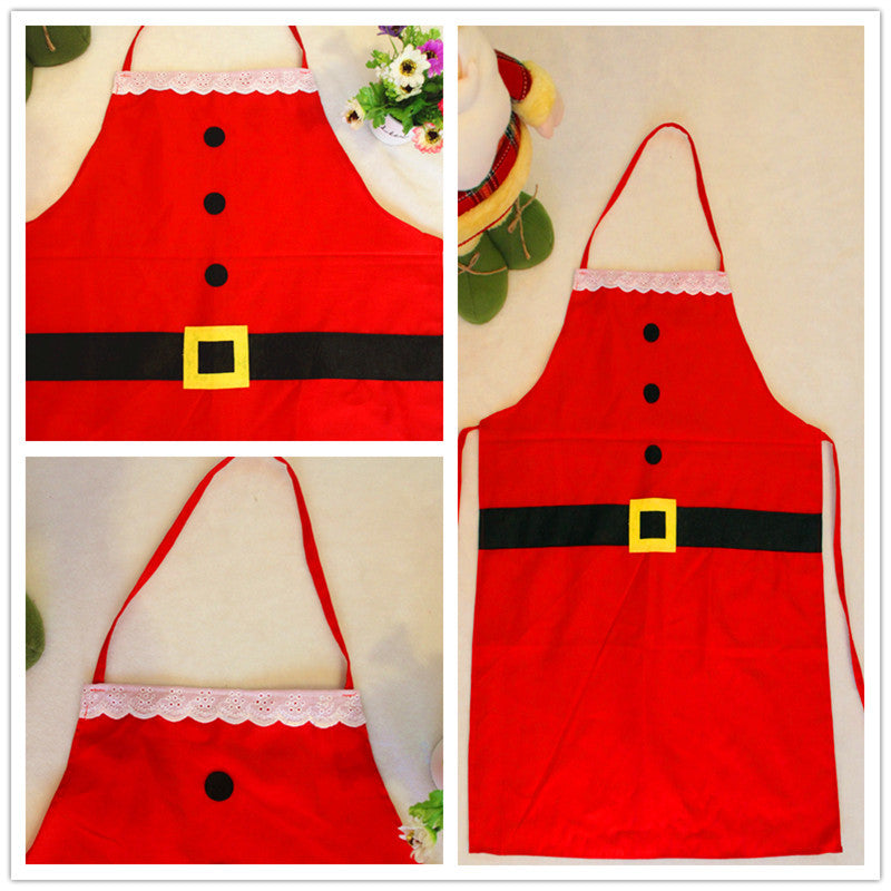 Merry Baker | Red Santa Belt Christmas Apron For Women