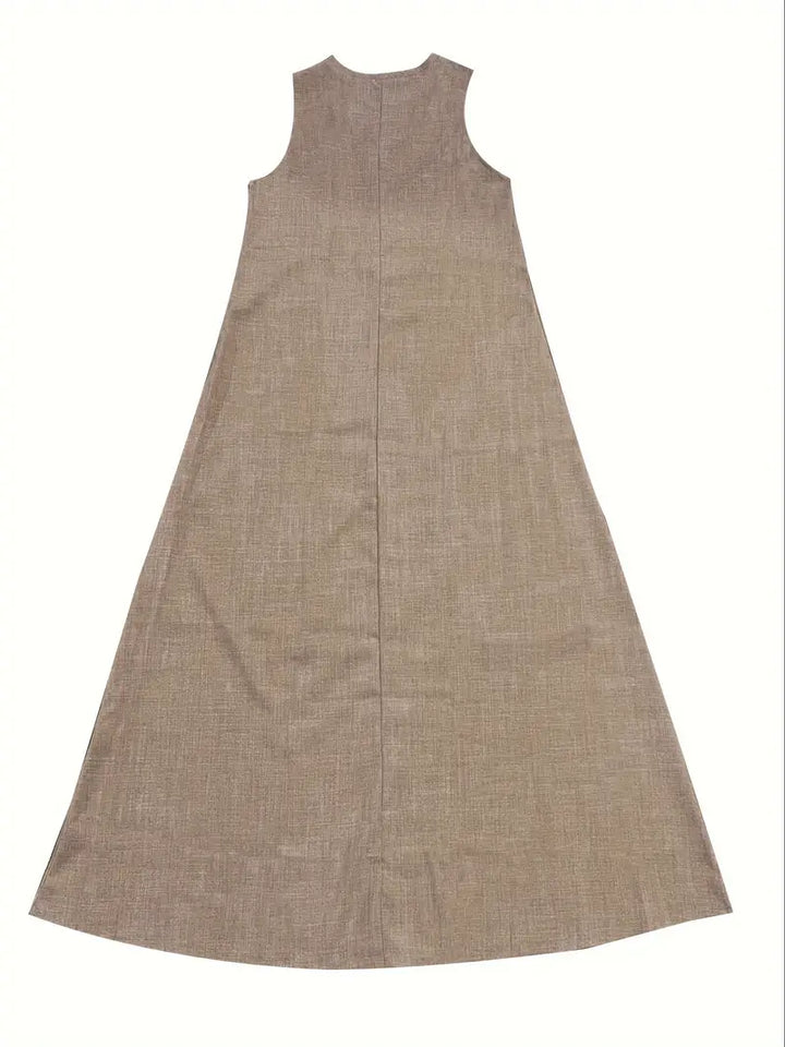 Guan Casual Linen Maxi Dress, view 6 - Elena Harper