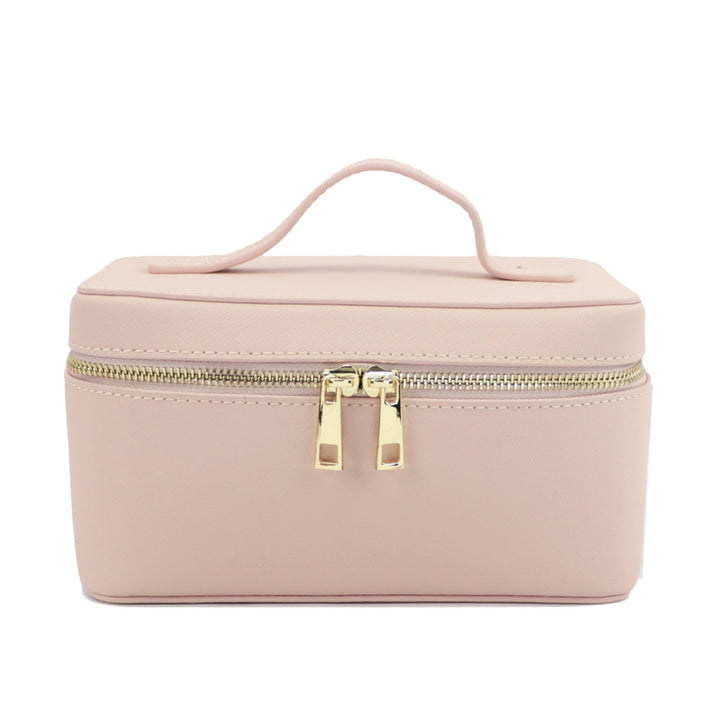 Travel Toiletry Bag in Split Leather – Portable Genuine Leather Toiletry Bag