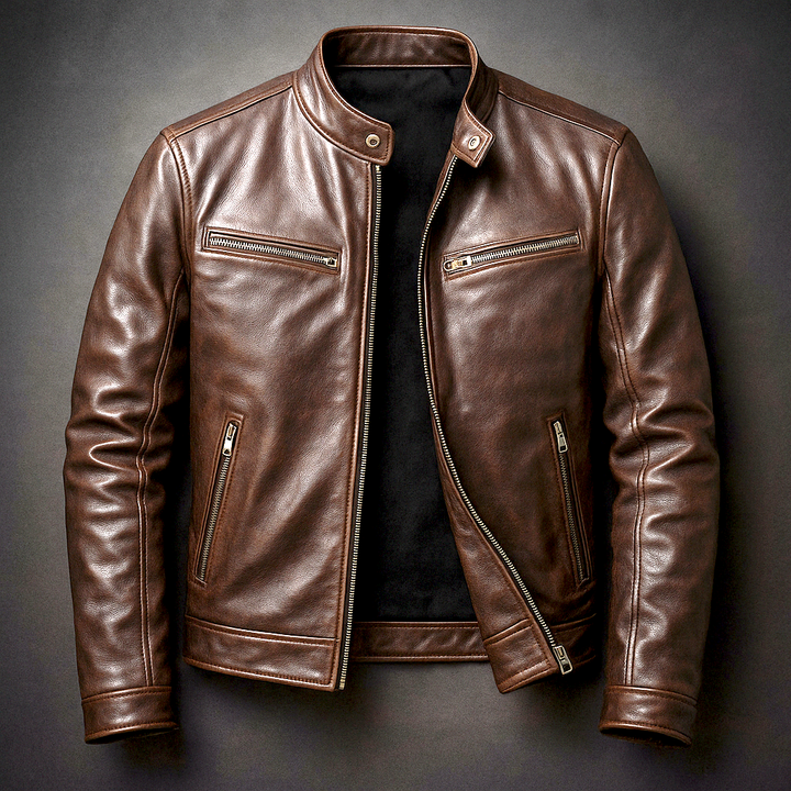 Antoine - Modern Fitted Leather Jacket