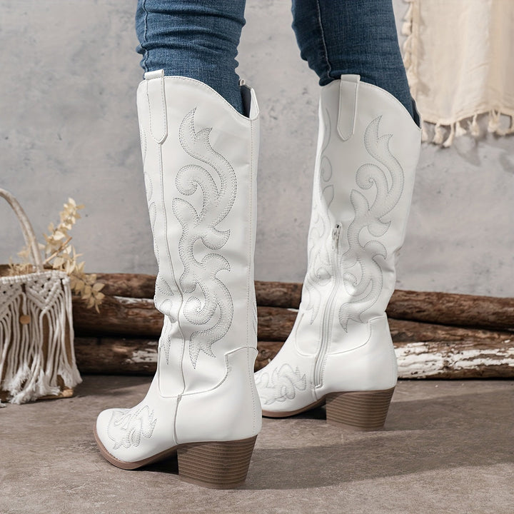 Elisa | Classic Western Cowboy Boots with Comfortable Calf Width
