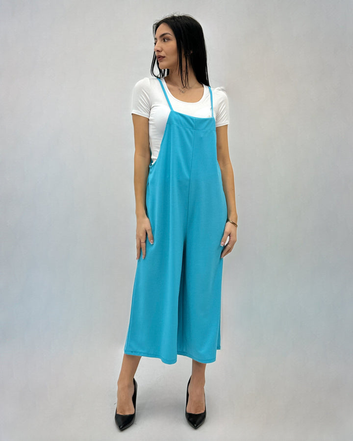 Yvette™  |  Sleeveless Wide Leg Dungarees
