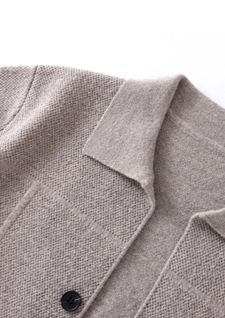 Emma & Rose merino wool button overshirt — premium knitwear