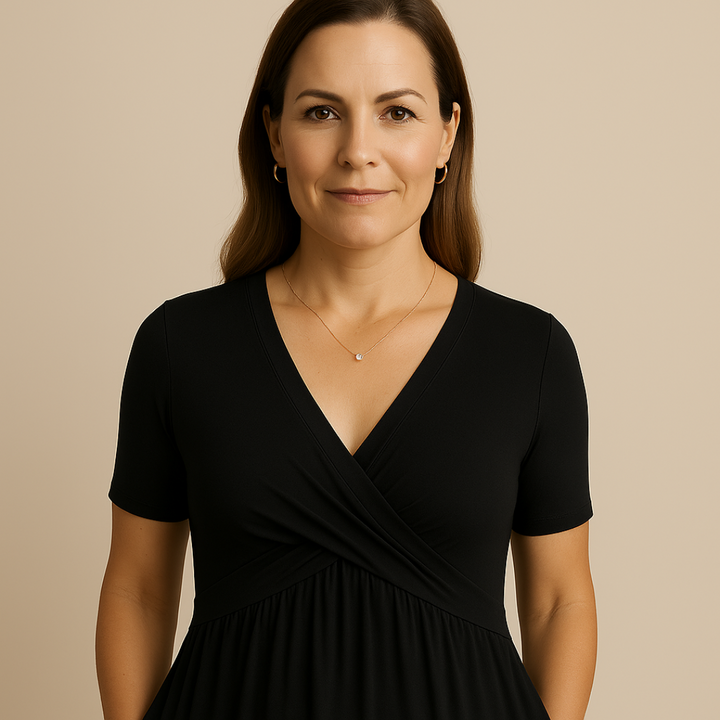 Bridgett Short Sleeve Dress, view 10 - Elena Harper