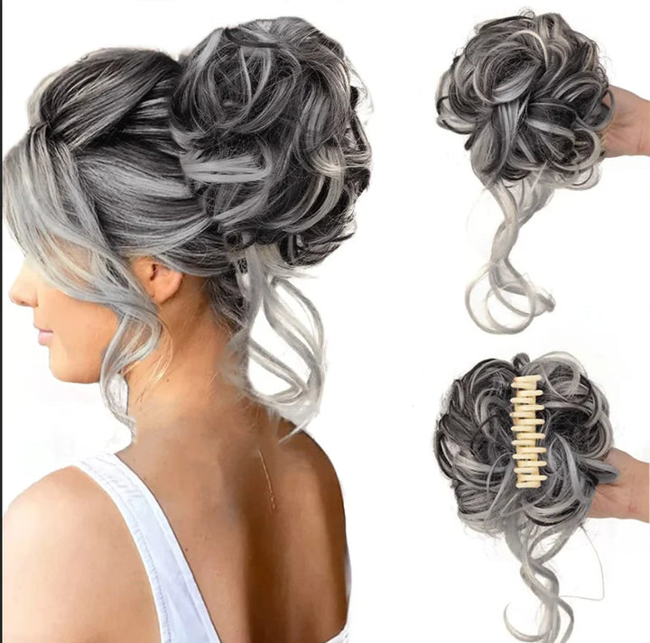 Curly Bun Clip-In Hair Extension with Volume and a Natural Look, view 5 - Elena Harper