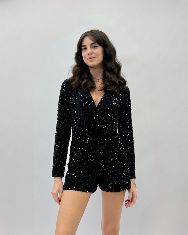 Zara™  |  Short Jumpsuit Sequins