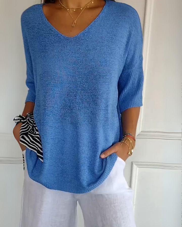 Celia Breathable Cotton Top, view 3 - Elena Harper