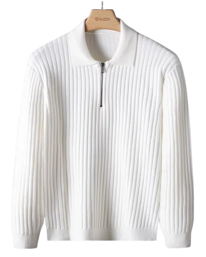 Maximilian | Modern and Elegant Zipper Sweater