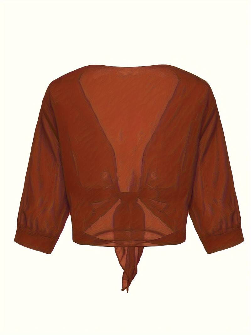 Katie – Airy Blouse with Open Front