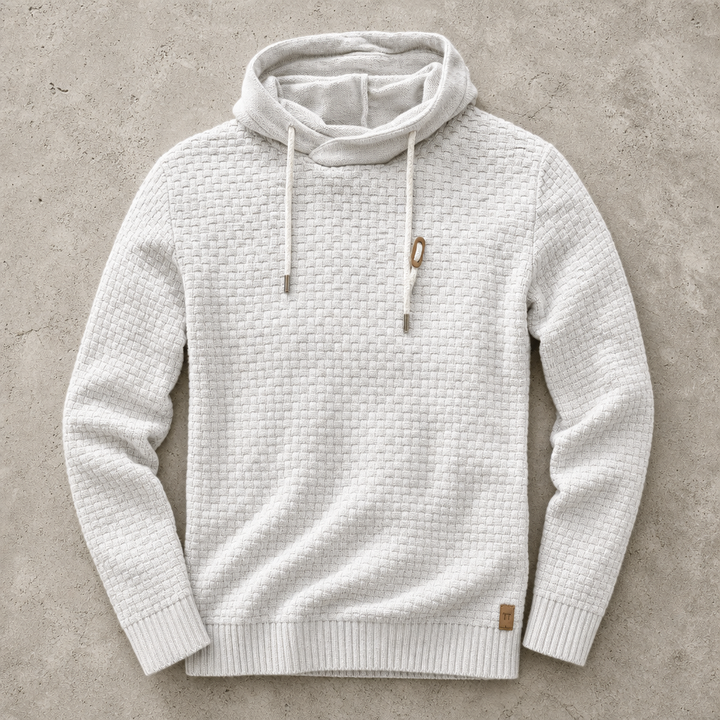 Cortina Waffle-Knit Cowl-Neck Pullover Hoodie