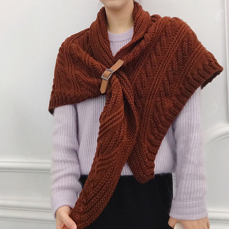 Solid Color Warm Shawl