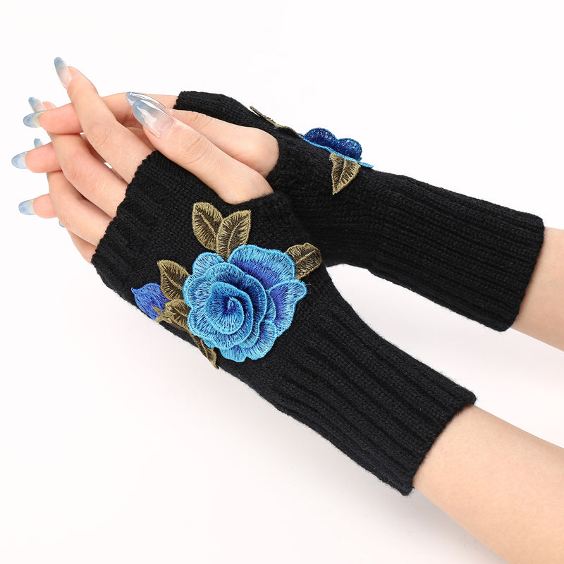 Warm Flower Gloves
