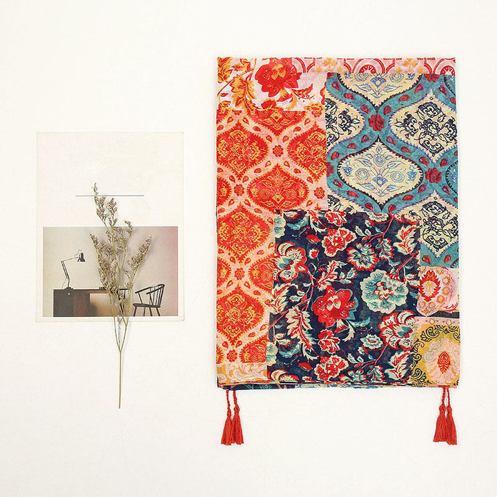 Vintage Ethnic Tassel Scarf