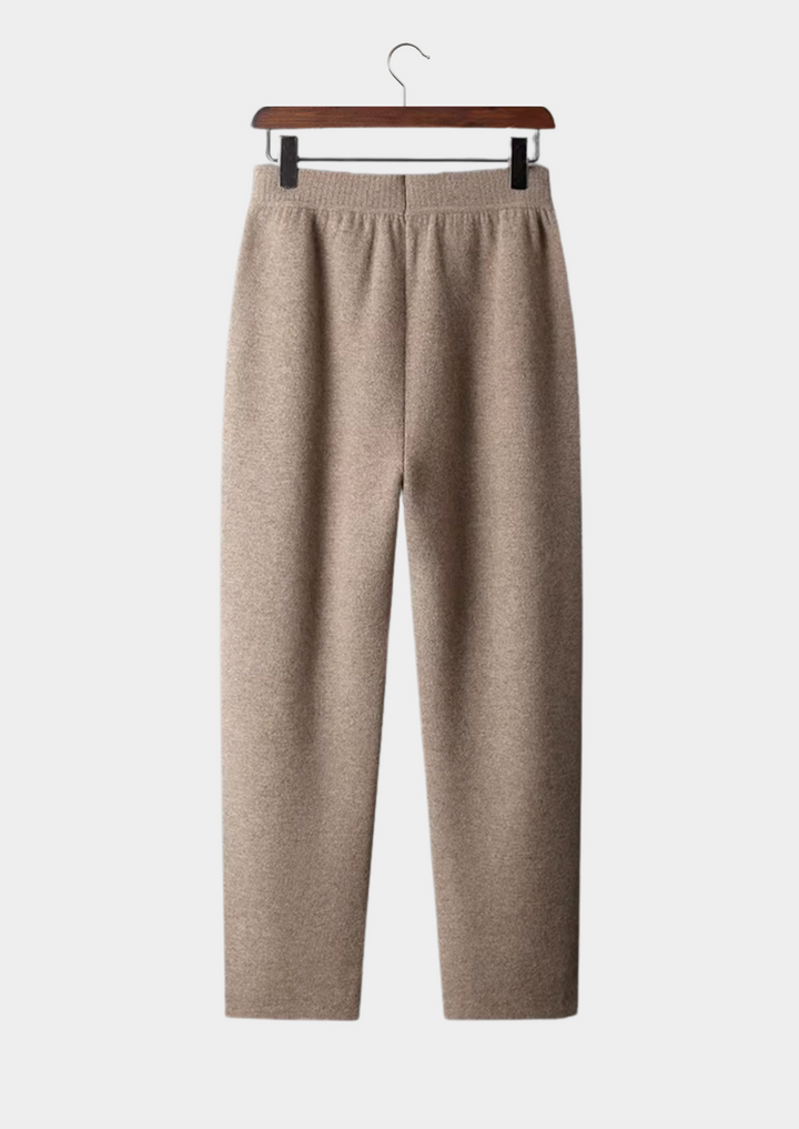 100% CASHMERE STRAIGHT TROUSERS.