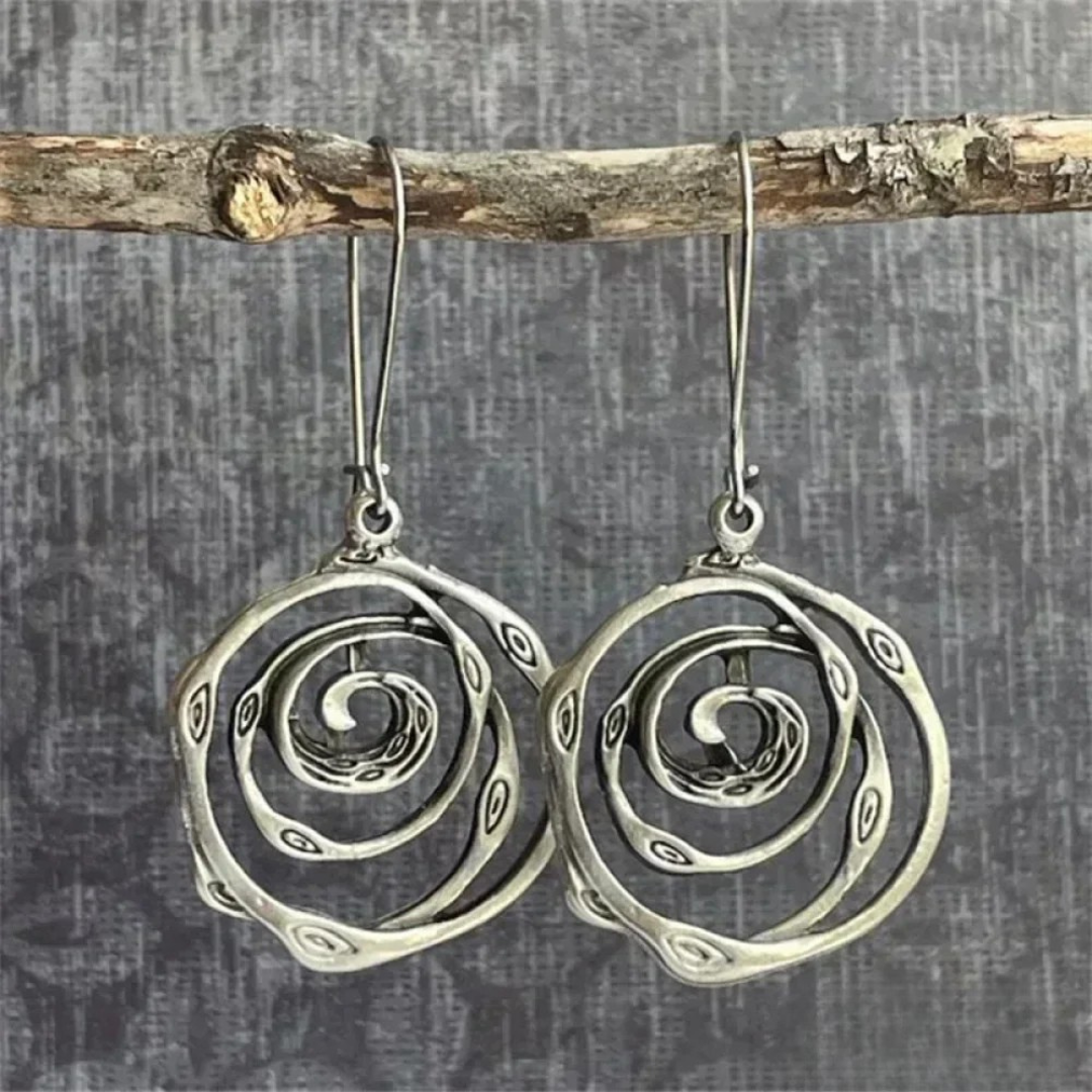Labyrinthine Silver Earrings - Elena Harper