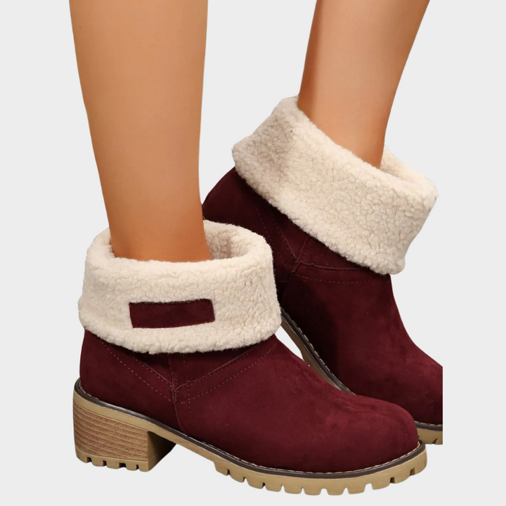 Brynn Winter Boots with Medium Heel, view 8 - Elena Harper