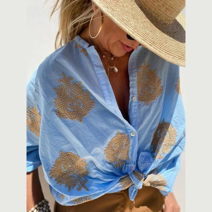 Sunny Floral Blouse, view 2 - Elena Harper