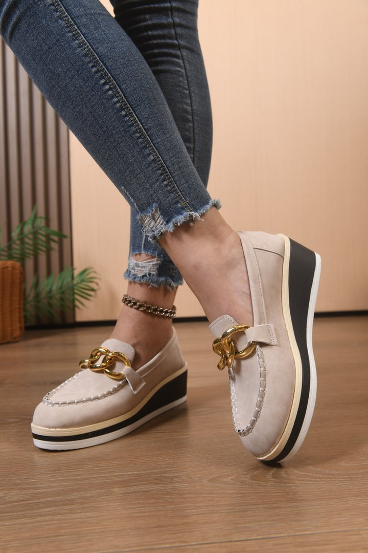 Mauda Supportive Comfort Slippers with Thick Sole and Chains - Elena Harper