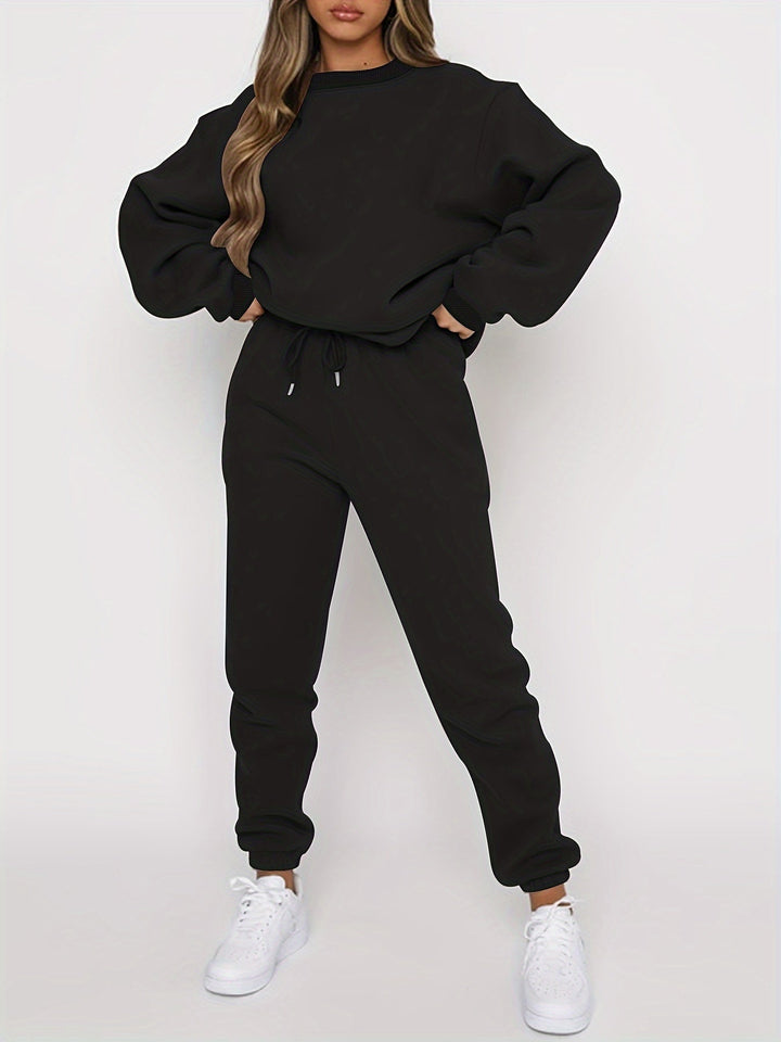 RELAXING TWO-PIECE SET WITH DRAWSTRING FOR WOMEN