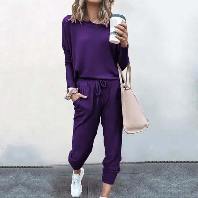 Women's Loose Tracksuit Set for Casual Comfort, view 8 - Elena Harper