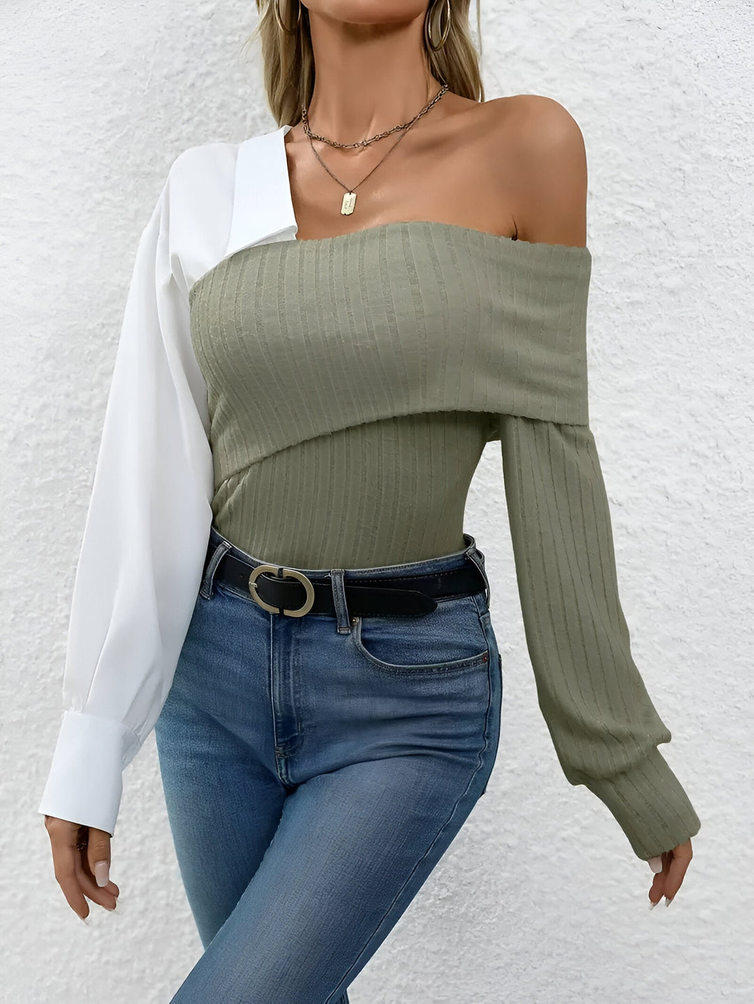 Berlinn One-Shoulder Top, view 4 - Elena Harper