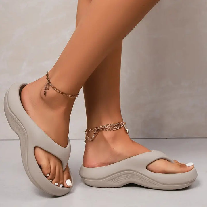 Gisel Women's Platform Flip-Flops with Soft Sole - Elena Harper