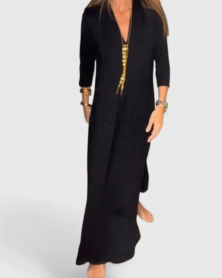 Olyvianne™ elegant dress by Emma & Rose Cape Town, showcasing a stylish, flowing garment with intricate details and a flattering fit.