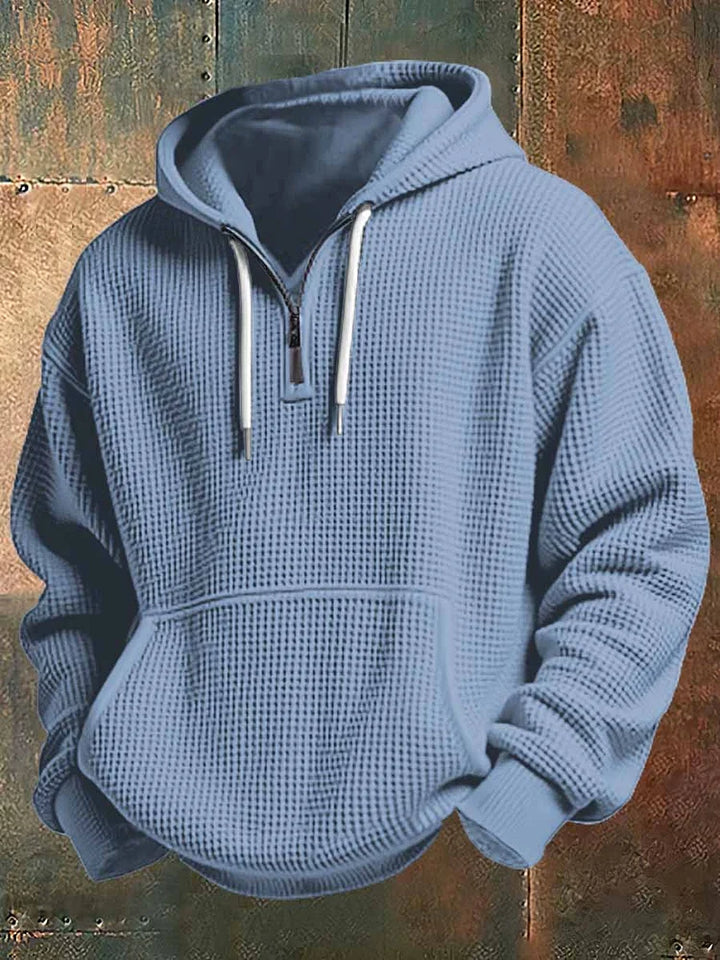 LAURENT MONACO | TEXTURED WAFFLE HOODIE FOR MEN