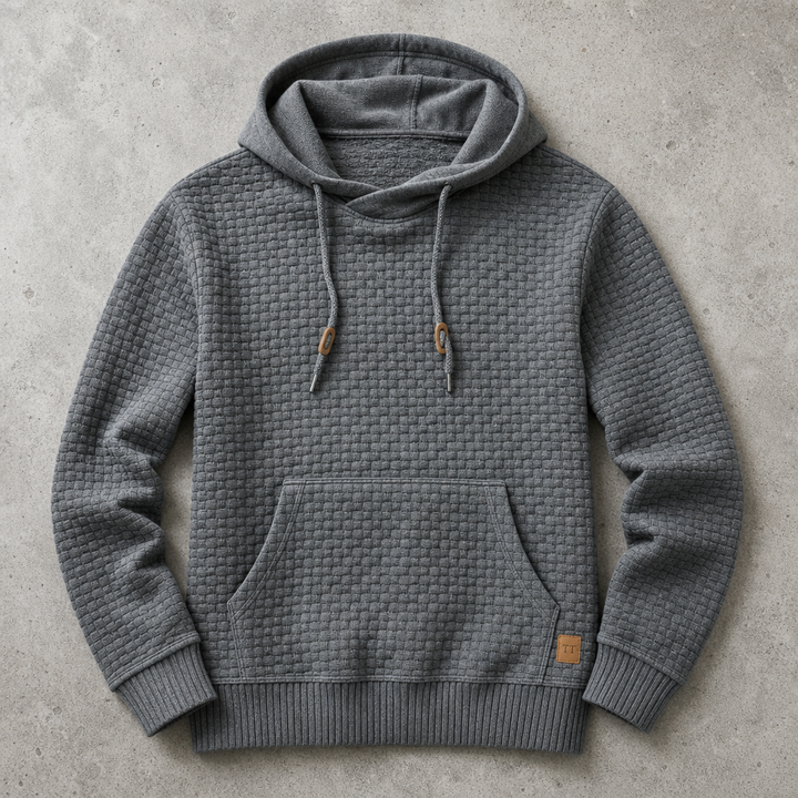Cortina Waffle-Knit Cowl-Neck Pullover Hoodie