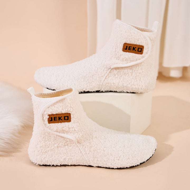 Lokia Comfortable Cozy Fleece Slippers, view 4 - Elena Harper