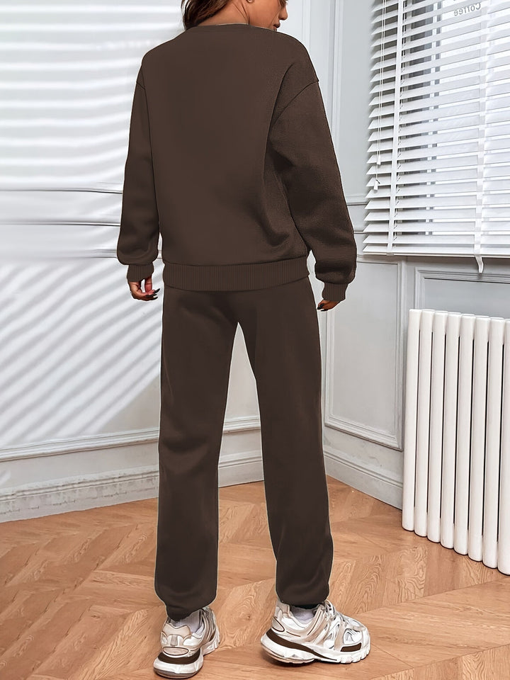 RELAXING TWO-PIECE SET WITH DRAWSTRING FOR WOMEN