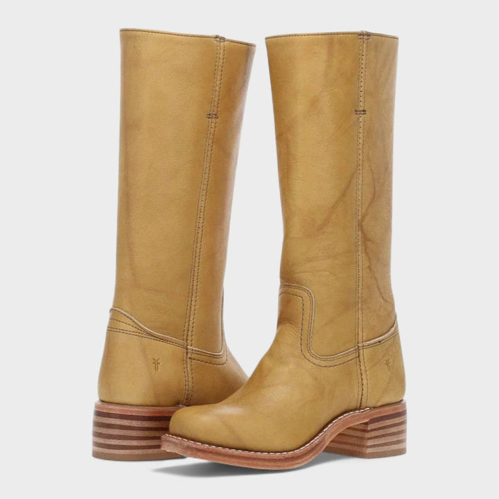 Sienna | Elegant Knee-High Leather Boots with Western Details