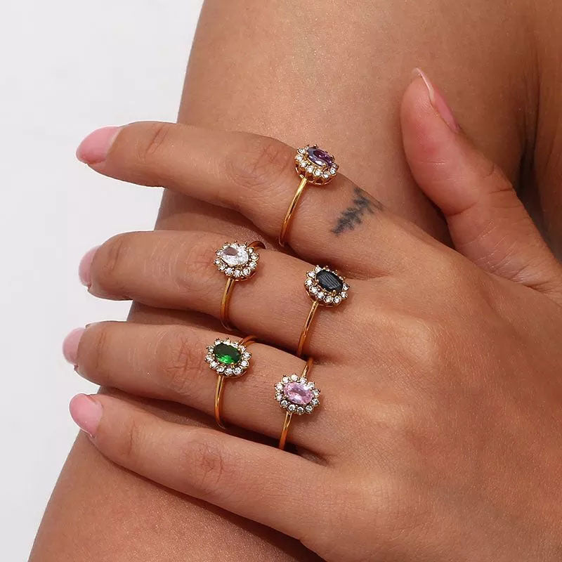 Amaryelle™  |  Green Zirconia Ring Gold