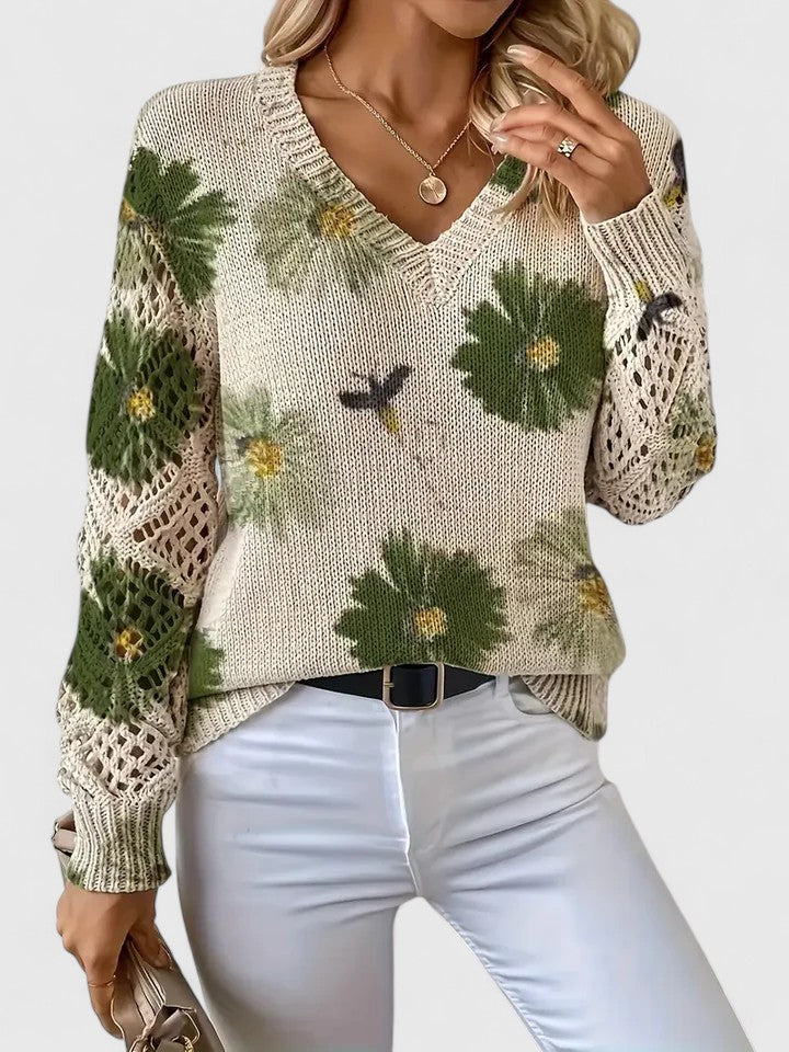 Aurélie | Elegant Jumper with Floral Print