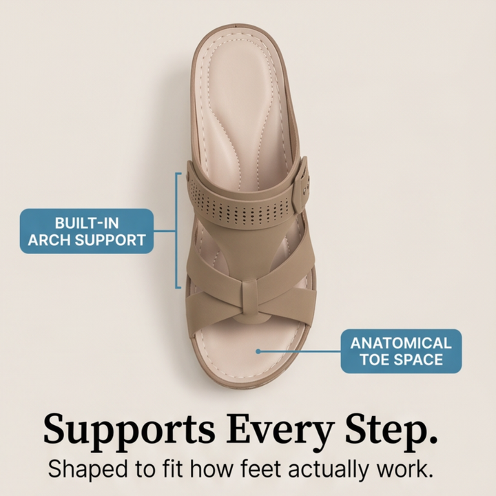 CloudLift Orthopedic Wedge Sandals, view 8 - Elena Harper
