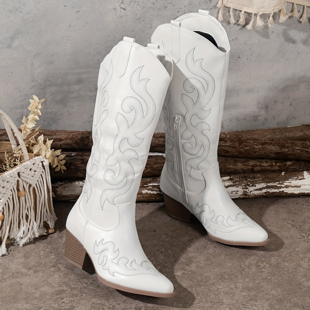 Elisa | Classic Western Cowboy Boots with Comfortable Calf Width