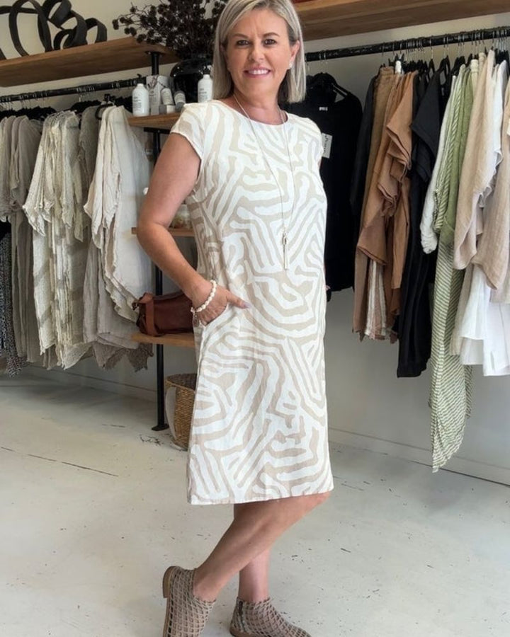 Lorenza Vintage Inspired Cotton Dress, view 3 - Elena Harper