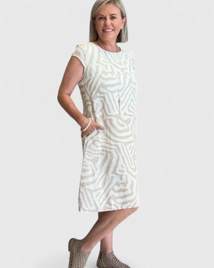 Calyviah™ comfortable dress by Emma & Rose Cape Town, featuring a relaxed fit and soft fabric in a stylish design.