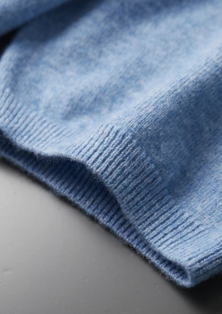 100% CASHMERE CLASSIC POLO SHIRT.