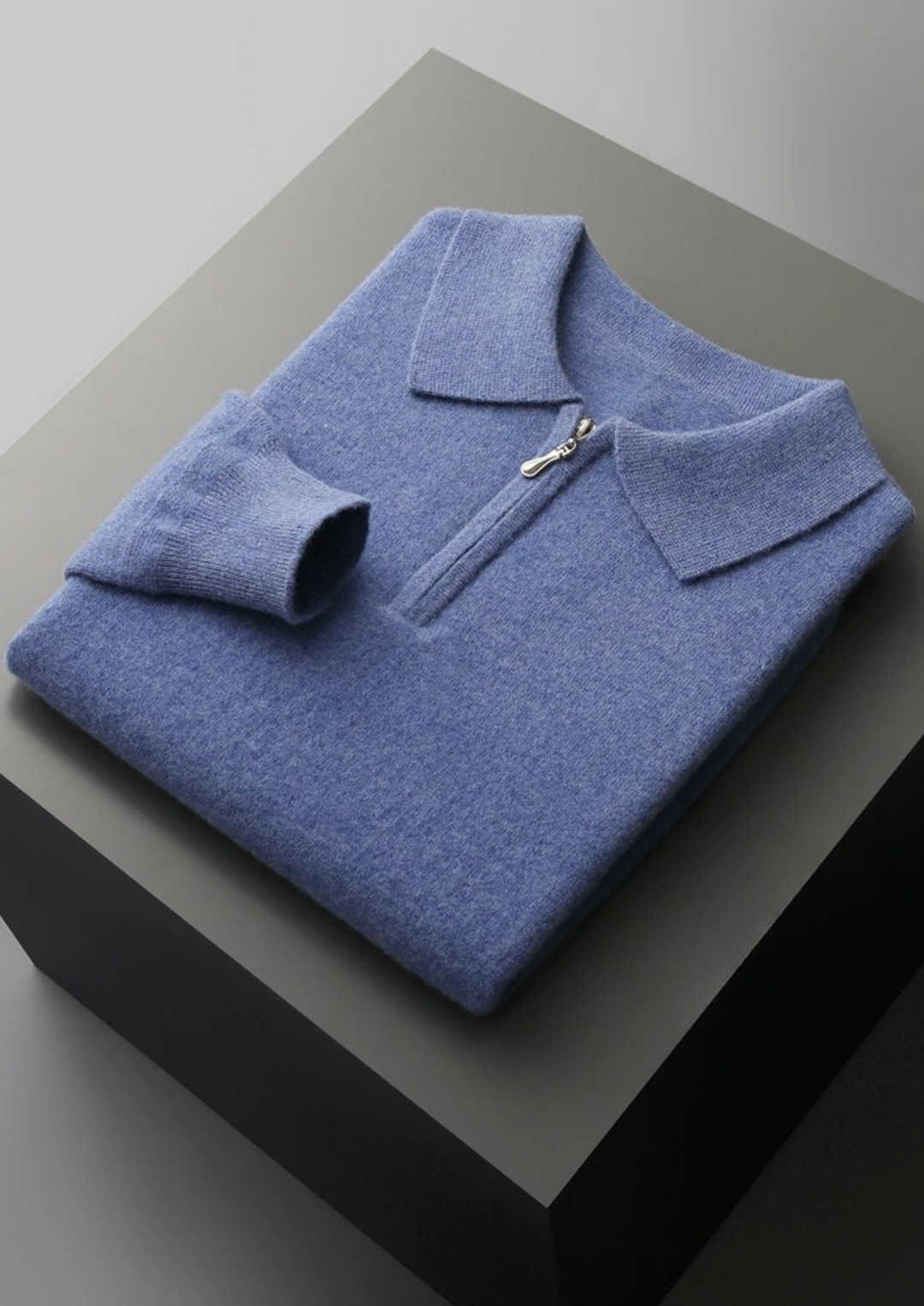 Emma & Rose wool half-zip knit polo — premium knitwear