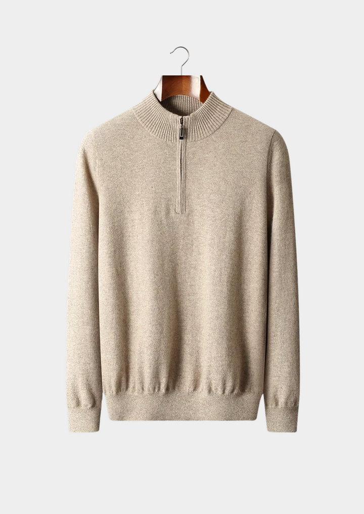 Emma & Rose wool half-zip sweater — premium knitwear