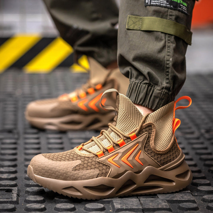 Breathable Flying Woven Anti-Smashing Safety Shoes EB