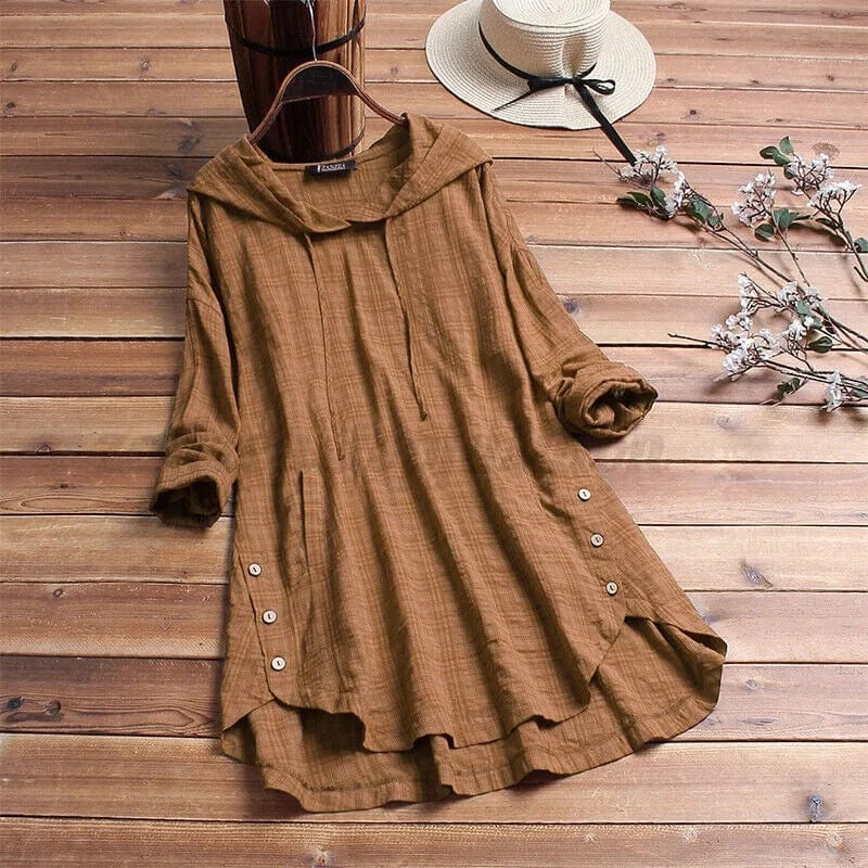 Women's Boho Chic Tunic Hoodie for Effortless Comfort