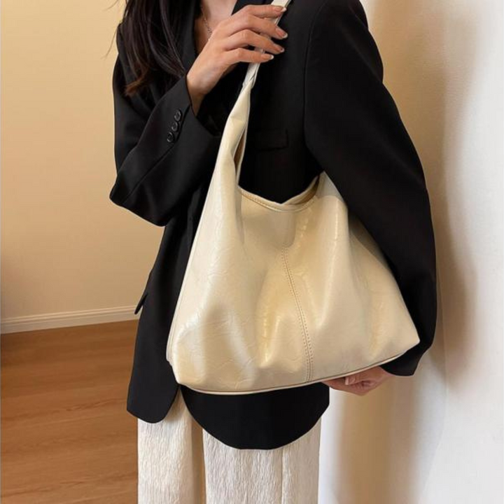 Women's Synthetic Leather Hobo Bag – Elegant Shoulder Bag