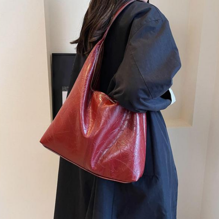 Women's Synthetic Leather Hobo Bag – Elegant Shoulder Bag